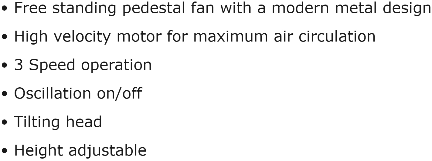 מאוורר רצפה תעשייתי PRO ELEC PEL01936